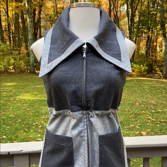 NWT’s High Collar Zipped Pocket Jumper Dress M - Picture 7 of 7